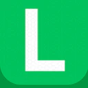 Icono de la app del carnet de coche: una L blanca sobre fondo verde